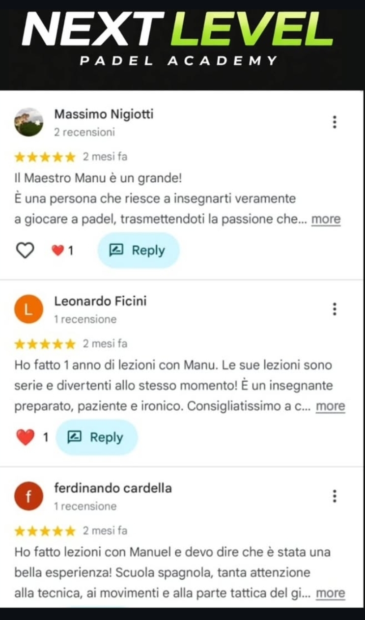 Recensione Next Level Padel Academy